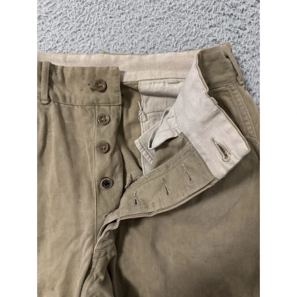 Men's VTG 30s 40s Boy Scout Khaki Breeches / Button Fly‎ Pants 1930s